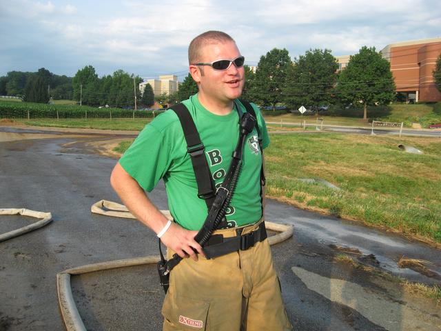 Firefighter BJ Meadowcroft.